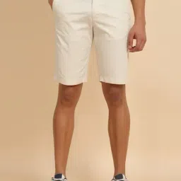 Allen Solly Beige Cotton Slim Fit Shorts-image-31