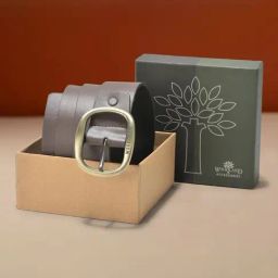 Woodland Brown Leather Casual Belt for Men-picture-44