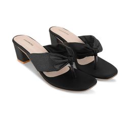 MICHICK Block Sandals with Bows-3