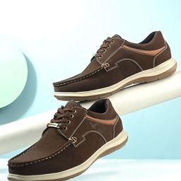 Vellinto Men Solid Round To Lace Ups Boat Shoes-picture-34