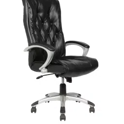 Caddy High Back Revolving office and Home Chair Black PU Leatherette CD155-image-87