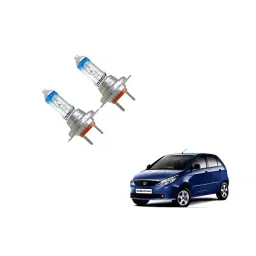 Auto Pearl Sapphire Series H7 Cool Blue Halogen Head Light Bulb (100 W, 12 V, 2 Bulbs) Compatible with Vista-10