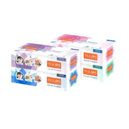 TULIPS Set Of 4 Facial Tissues 100 Pulls Each image 1