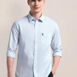 U.S. Polo Assn. Men Classic Opaque Striped Casual Shirt-picture-56