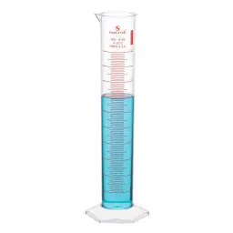 Supertek Polymethylpentene Class A Measuring Cylinder with Hex Base, Capacity 25 ml, CH10819D/2-3