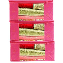 AMAK INC Pink Fabric Multi-Utility Wardrobe Organisers-picture-6