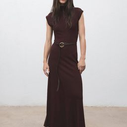 MANGO High Neck Extended Sleeves Maxi Dress-picture-13