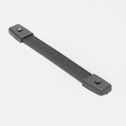 PENN ELCOM Rubber Strap Handle - 10 1/4" Length Including End Caps - Nickel, H1014N-29
