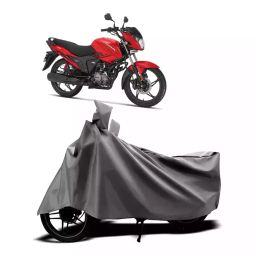 Auto Pearl Two Wheeler Cover with Bag for Hero Glamour BS6, Silver-image-124