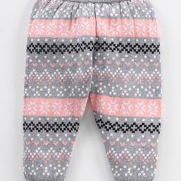 Babyhug Full Length Fleece and Woolen Lounge Pant Abstract Print - Grey-image-96