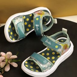 Kidsville Mattel Featuring Barbie Printed  Sandals - Green-picture-25