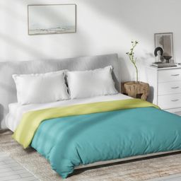 DDecor Turquoise Blue Mild Winter 150 GSM Reversible Pure Cotton Double Bed Quilt-21