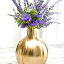Behoma Golden Metal Flower Vase for home decor, living room, office, or weddings. Perfect for festivals and birthdays (1 pcs, flowers not included).-image-87