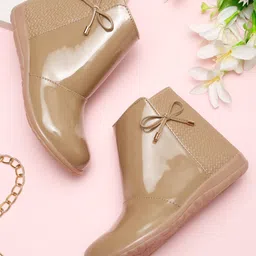 Tiny Bugs Animal Designed Ankle Length Boots - Beige-picture-5