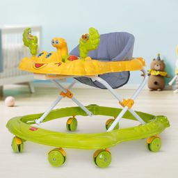 LuvLap Starshine Foldable Activity Baby Walker With 3 Level Height Adjustment & Toy Music Bar-Green-image-98
