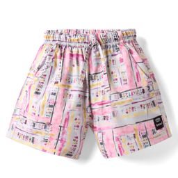 Enfance Core Abstract Printed Shorts - Pink-image-3