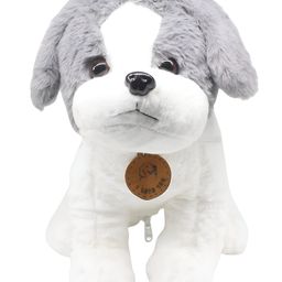 Tickles Puppy Dog Soft Stuffed Plush Animal Toy For Kids Boys & Girls Birthday Gift (Color: Grey; Size: 35 cm)-image-76