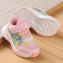 Babyoye Velcro Closure Sneaker with Design - Pink-picture-43