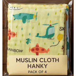 Badal Kidz Premium Muslin Baby Hanky - Ultra Soft, Absorbent, Multipurpose Cloth for Newborns & Infants Set of 4-picture-46