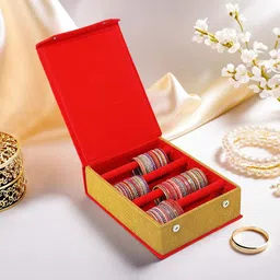 Kuber Industries Red Set of 1 Regular Jewellery Organiser Organisers-49