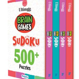 Majestic book club The Ultimate Brain Games- Sudoku for Children and Adults: Set of 4 Books Brain Booster Activity for kids More than 500 Activity Varying levels of difficulty from easy to hard image 2