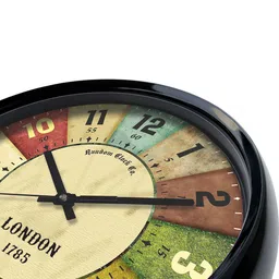 RANDOM Multicoloured Round Printed Analogue Wall Clock image 4