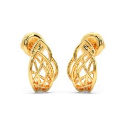 Candere by Kalyan Jewellers Peacock Collection 18k Yellow Gold Hoop Earrings for Women-image-19