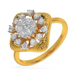 Kisna Diamond & Gold Jewellery Lilia 14k (585) Diamond & Gold Ring For Women-picture-5