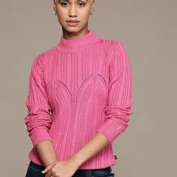 Roadster Striped Acrylic Pullover-image-0