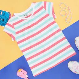 Pantaloons Junior Multicolor Cotton Striped T-Shirt-image-84