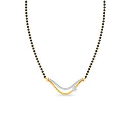 Kisna Diamond & Gold Jewellery 18k Gold & Diamond Anvi Mangalsutra for Women-image-11