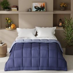 Bianca Grape & Lavender 150 GSM Silken Fiber Filling & Micro Fabric Reversible Double Comforter image 1
