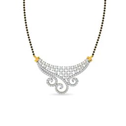 Kisna Diamond & Gold Jewellery 18k Gold & Diamond Aarna Tanmaniya Mangalsutra for Women-image-43