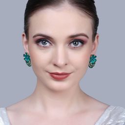 OPUS GEMS Artificial Stones Studded Floral Shaped Studs-image-82