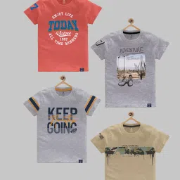 Codez Kids Multicolor Printed T-Shirt (Pack Of 4) image 1