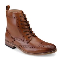 Hats Off Accessories Men's Tan Brogue Boots-image-22