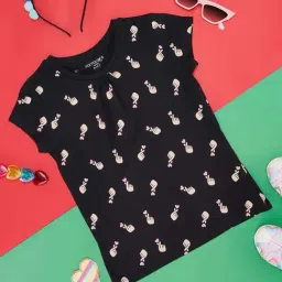 Pantaloons Junior Black Cotton Printed T-Shirt-picture-14