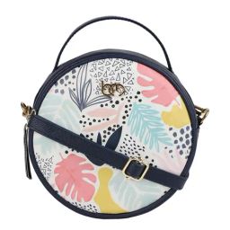 Bagsy Malone Navy Blue Printed Medium Handbag-image-82