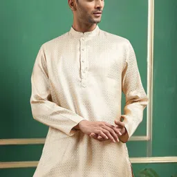 TATTVA Men Geometric Kurta-image-23
