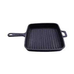 The Indus Valley Black Cast Iron Grill Pan (40 cm) - Set of 1-image-79