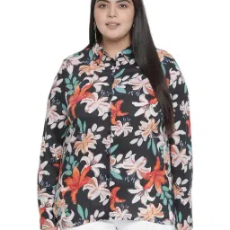 Oxolloxo Black & Beige Floral Print Shirt-picture-46