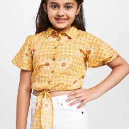 Global Desi Girl Yellow Printed Top-image-25