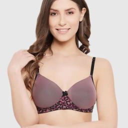 Clovia Brown Camo Print Padded Bra-image-74