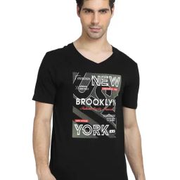 Dyca Black V Neck T-Shirt-image-71