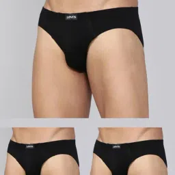 Levi's Black Cotton Regular Fit Briefs - Pack Of 3-picture-16