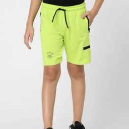 Jack & Jones Junior Neon Green Solid Shorts-image-60