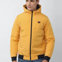 Van Heusen Sport Yellow Regular Fit Hooded Jacket-picture-38