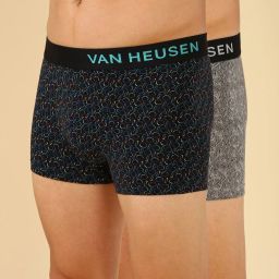Van Heusen Multicolored Regular Fit Printed Trunks - Pack Of 2 image 1