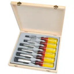 Irwin 6 Piece Steel Bevel Edge Chisel Set, 6.36 mm, 9.53 mm, 12.7 mm, 19.05 mm, 25.04 mm, 31.75 mm Blade Width, TM373S6-picture-26