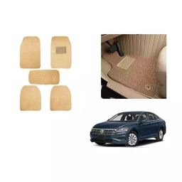 Auto Pearl Heavy Duty Anti Slip Noodle Nomad Style Car Floor Mats Set of 5 Beige for Jetta-image-39